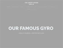 Tablet Screenshot of greekhousegrille.com